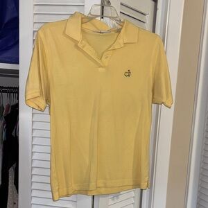 Masters Yellow Polo Shirt with Embroidered Logo